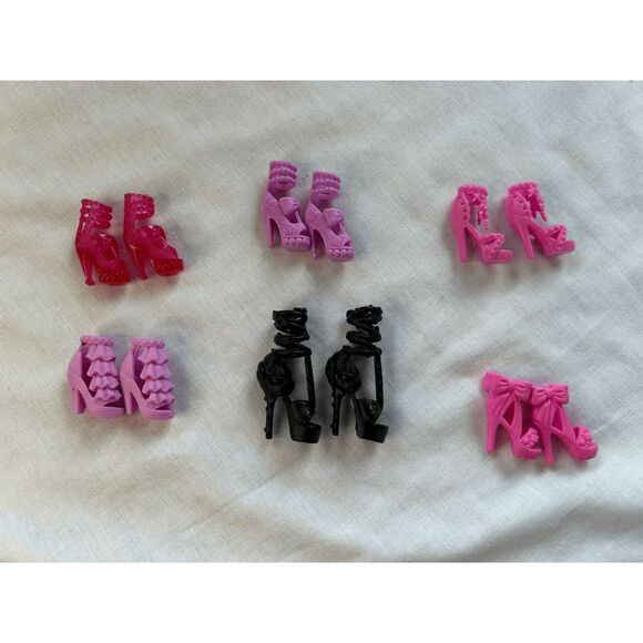 Barbie Shoes, Lot of Six, Heels, Dressy - Picture 1 of 3